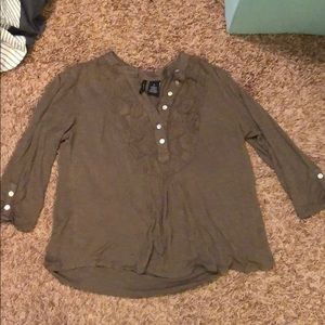 Olive Green 3/4 Sleeve Top